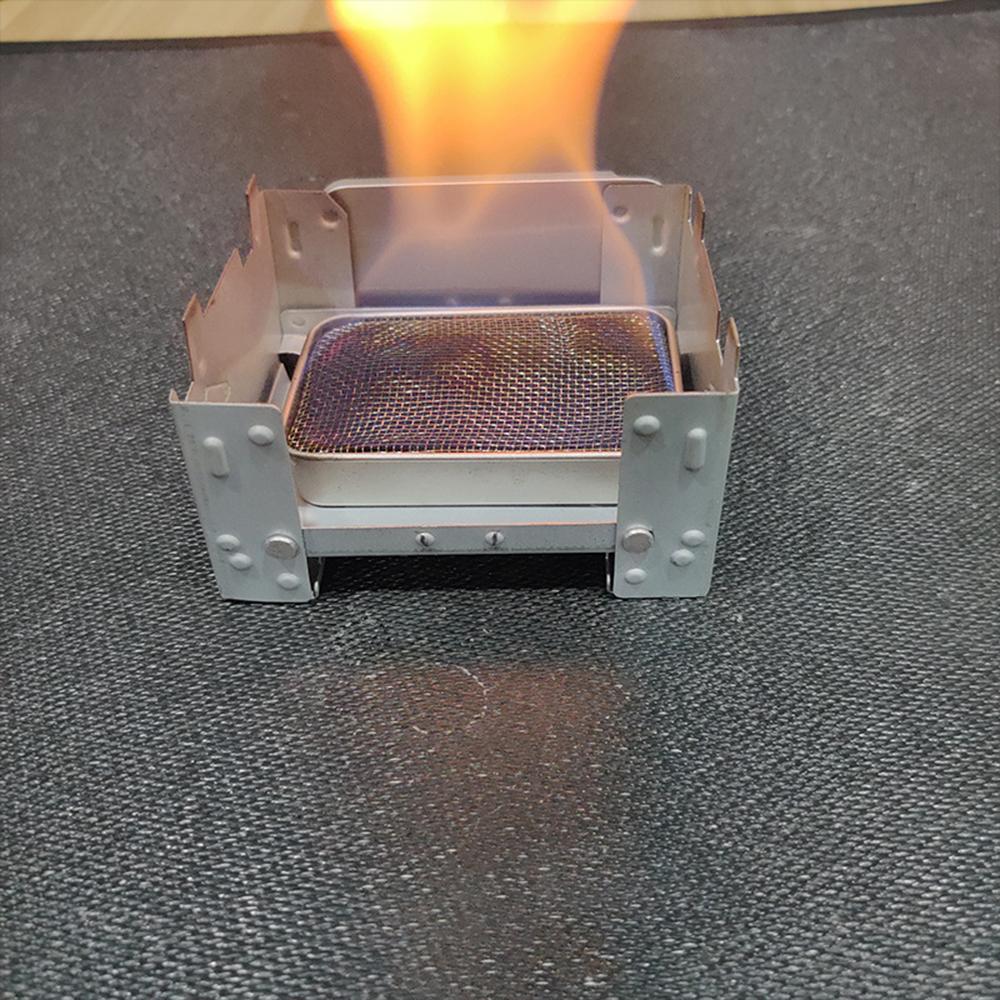 Outdoor Stainless Steel Stove Mini Grill Alcohol Furnace Folding Grill Burning Alcohol Camping Stove Camping Picnic Tool