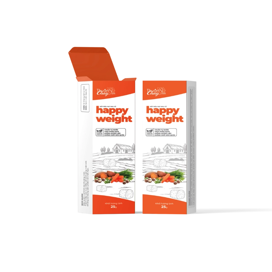 HAPPY WEIGHT - BỘT ĐẬU HẠT RAU CỦ DÀNH CHO TRẺ EM, NGƯỜI MUỐN TĂNG CÂN (125g)