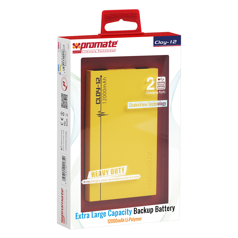Sạc dự phòng Promate Cloy-12 12.000mAh