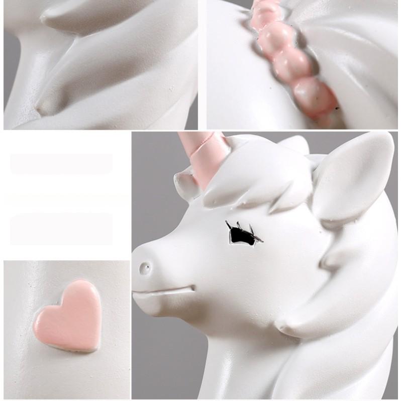 TƯỢNG PHONG THUỶ CHÚ NGỰA MỘT SỪNG MANG MAY MẮN CHO GIA CHỦ INS CARTOON UNICORN