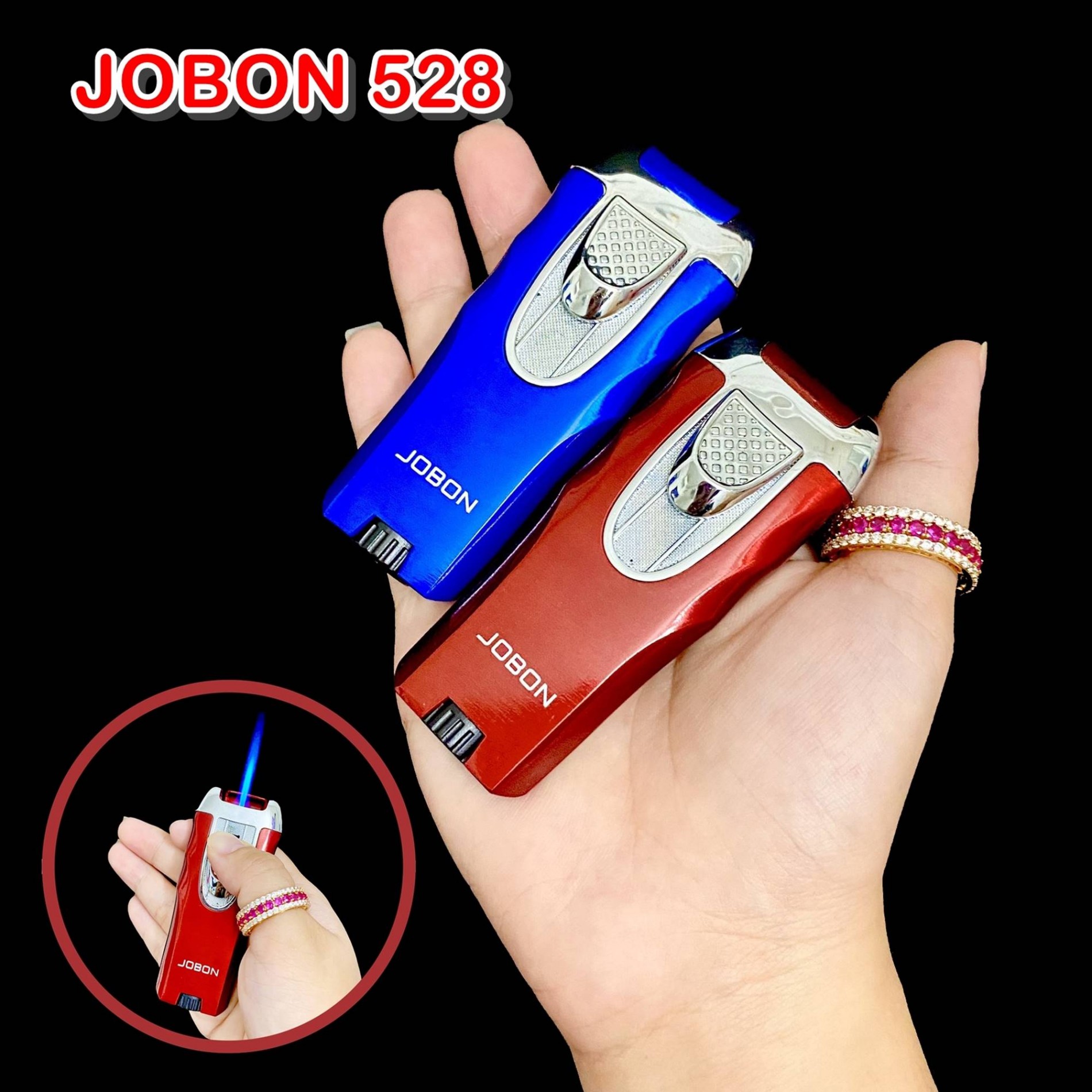 Hột quẹt bật lửa khè JOBON 528 nắp trượt - xài gas