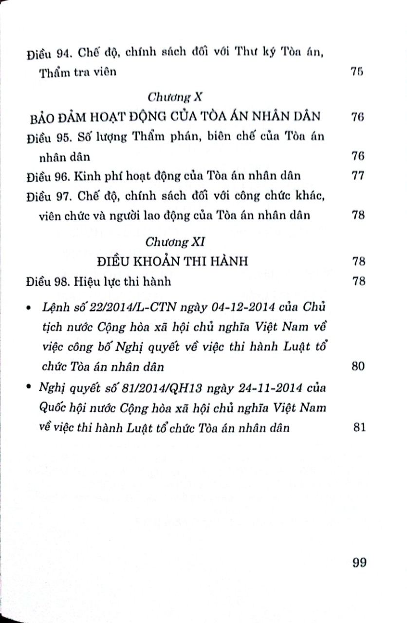 Luật Tổ chức tòa án nhân dân