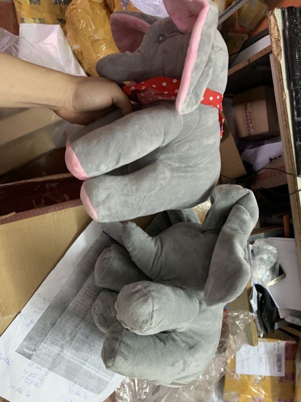Đồ choi thú bông biết hát, biết vẫy tai, kể chuyện, tặng kèm thước đo chiều cao cho bé, Giao màu hồng