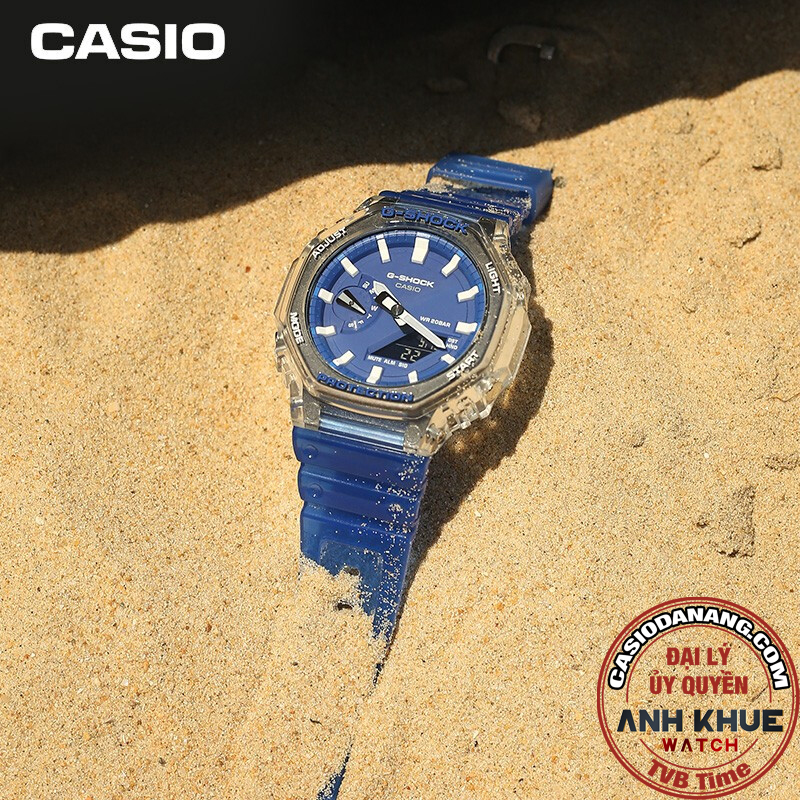 Đồng hồ nam dây nhựa Casio G-Shock chính hãng GA-2100HC-2ADR (45mm)