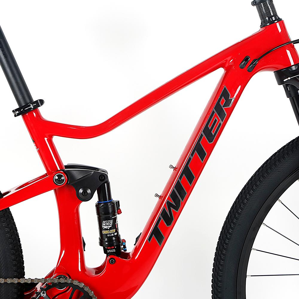 Miễn phí Vận Chuyển Carbon Full Treo Xe Đạp SX 12 Tốc Độ MTB đôi treo 27.5 29 inch nam giới trưởng thành xe đạp Color: BlackRed Size: 29x15 Number of speeds: M6100-12S