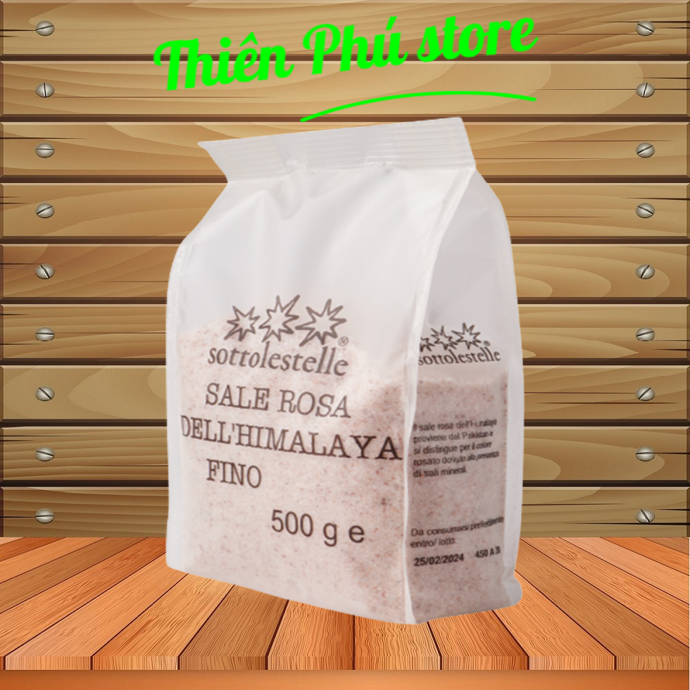 Muối hồng hạt và mịn Himalaya Sottolestelle 500g và 1kg