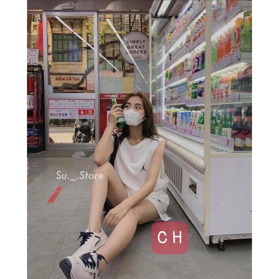 Sét 3 món áo tanktop, quần sooc và áo quây siêu đẹp