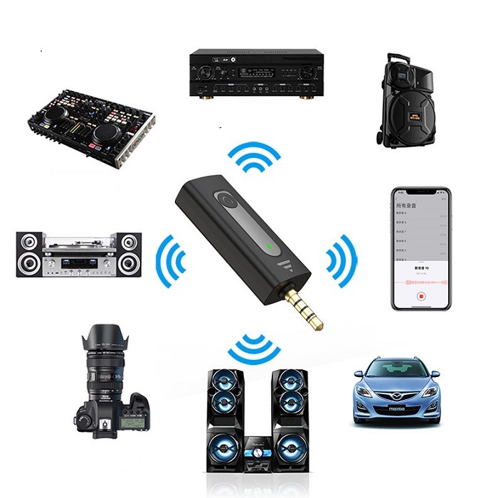 Bộ 2 micro thu âm không dây cài áo K35 - 2 khử tiếng ồn để livestream phát trực tiếp quay video cổng jack 3.5mm