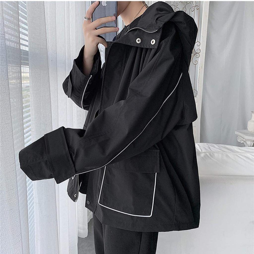 Áo Khoác Dù Viền Áo Khoác Dù Nam Viền Sọc Tay unisex