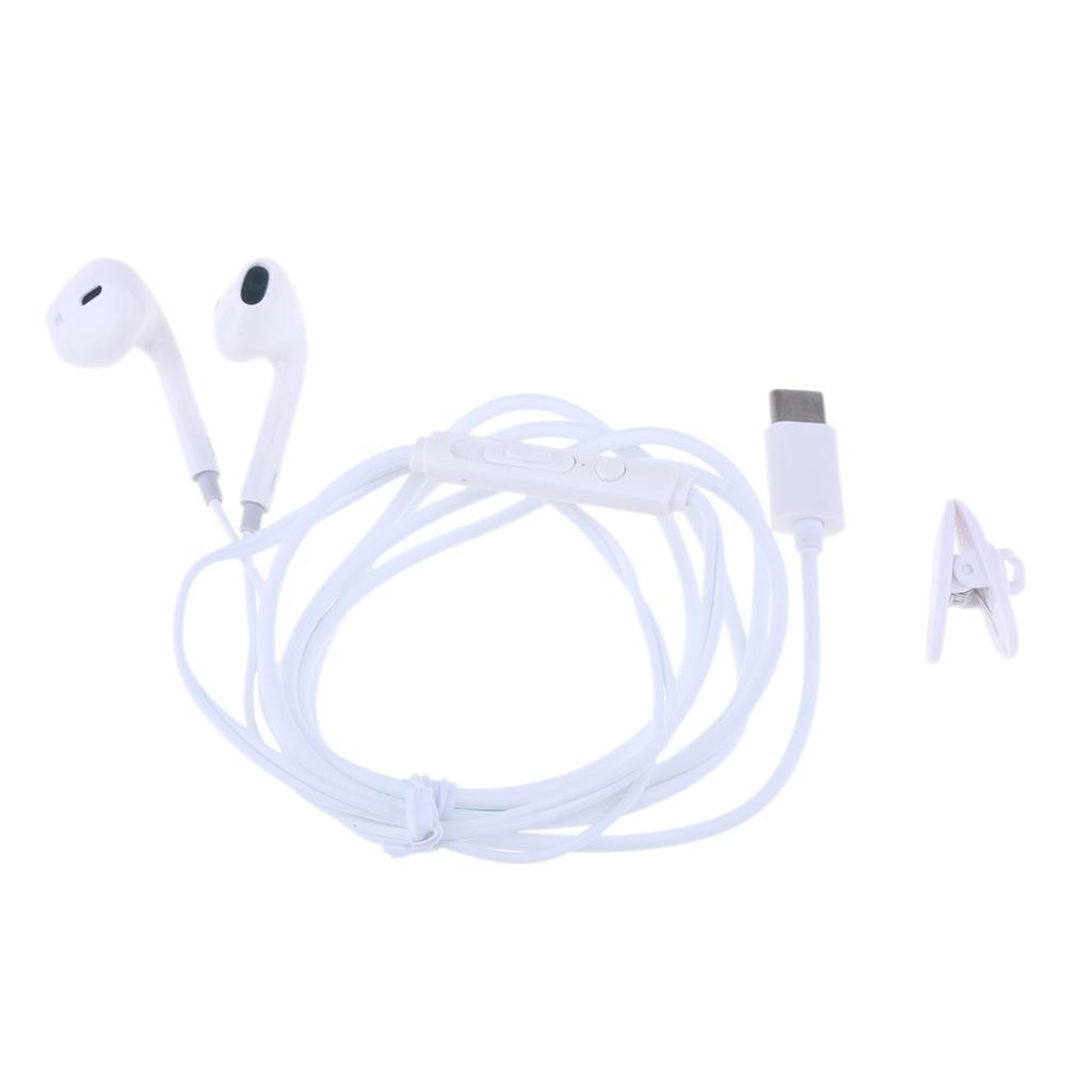USB Type C Earphones Digital Headphones Stereo Bass Noise Cancelling