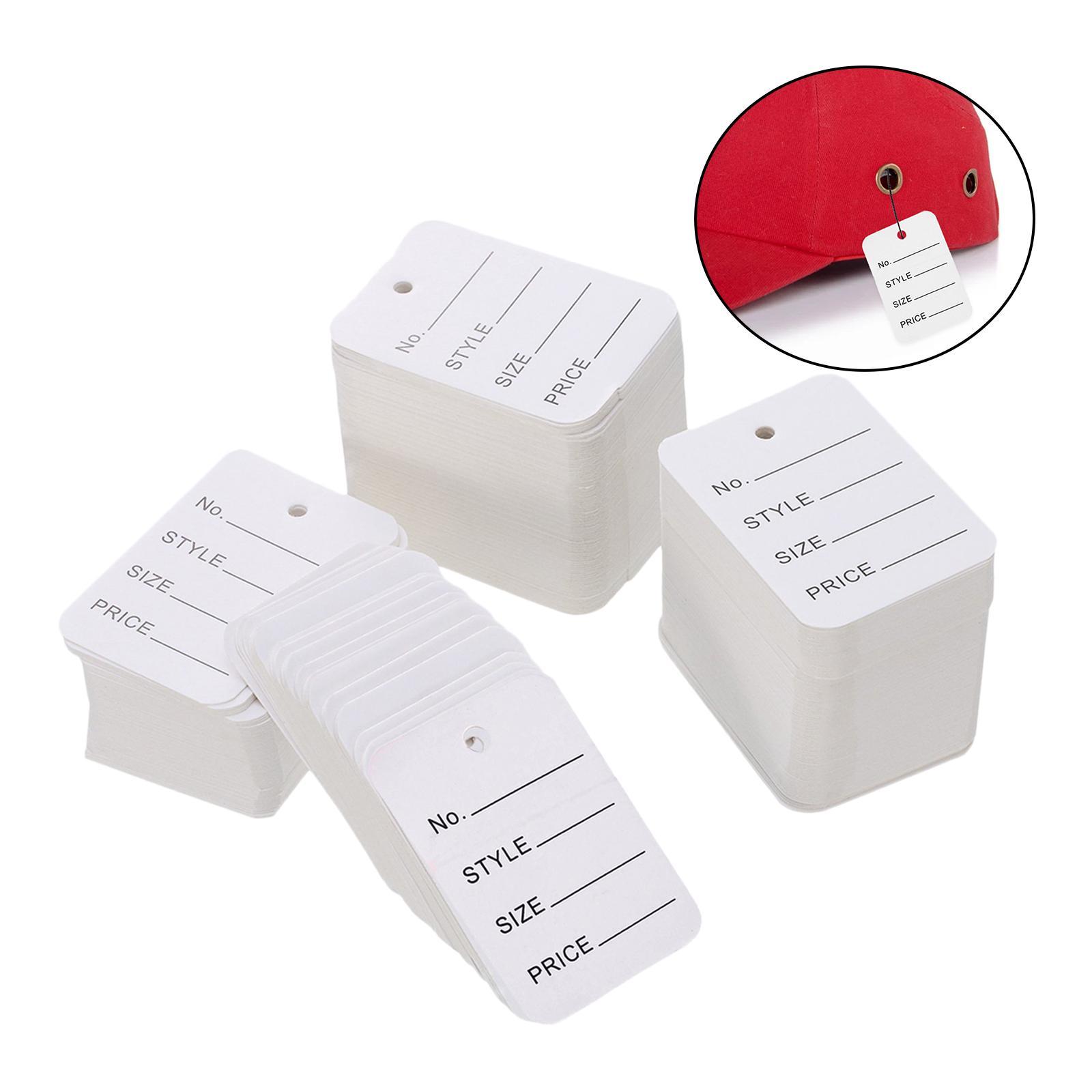1000 Set Clothes Price Paper Tags Cards Gifts Labels with Holes for Wedding Birthday Valentines Gifts Decorations