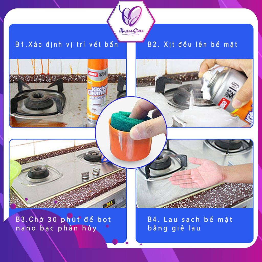 Bình xịt bọt tuyết tẩy rửa đa năng vệ sinh bếp Kitchen Cleaner, nhà tắm Bathroom Cleaner Master Store