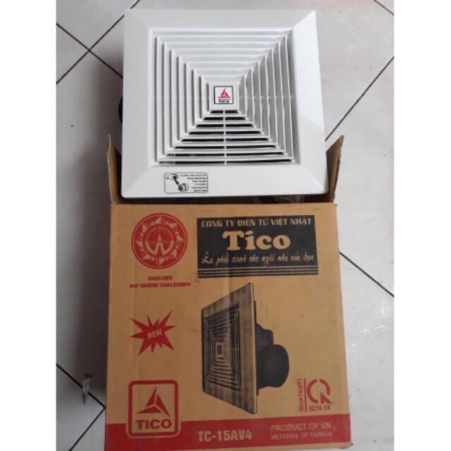 Quạt thông gió/hút mùi âm trần Tico TC-15AV4 ( 15av4 ) ống ngang ( lỗ chôn trần 20x20cm) - Hàng chính hãng