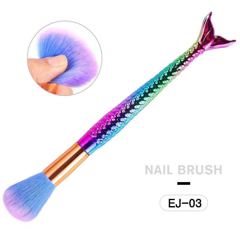 Cọ phủi bụi móng, cọ chổi phủi bụi đầu tròn,cán dài, lông mịn, phụ kiện nail xinh shop