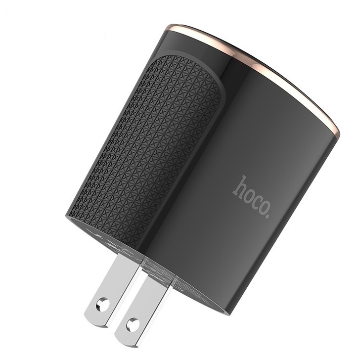 Củ sạc nhanh 18W tích hợp 2 cổng USB Quick Charge 3.0 nhãn hiệu Hoco C60 - Hàng chính hãng