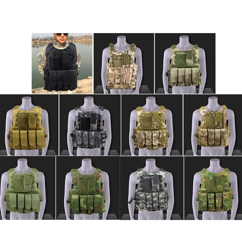 Tactical Military Vest Airsoft Molle Combat Hunting CS Game Vest Black