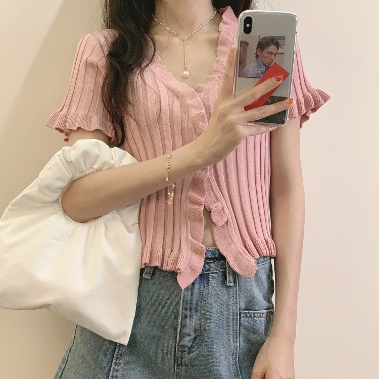 Áo croptop len nữ Ulzzang Quảng Châu ALC7