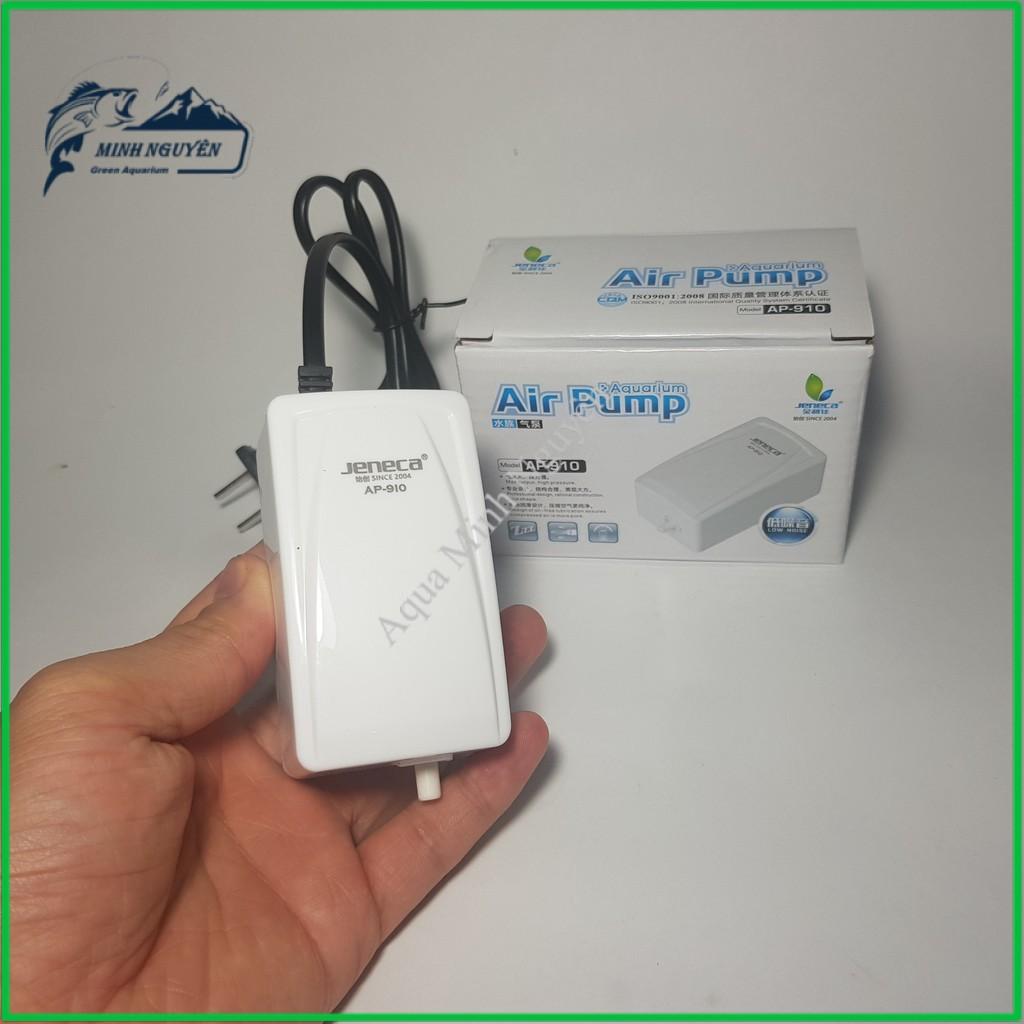 Máy sủi oxy 1 vòi Jeneca AP 910 Máy sủi oxi 1 vòi cho hồ cá bể cá cảnh sục oxy sục oxi mini sủi oxy siêu êm