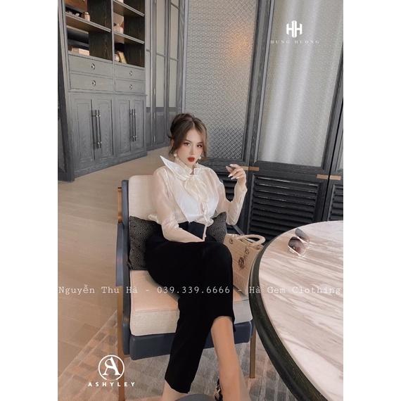 Áo sơ mi nơ tay cao cấp