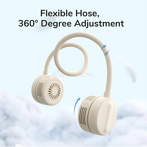 Quạt mini tích điện đeo cổ Jisulife Neck Fan Life1 1800mAh - Hàng chính hãng