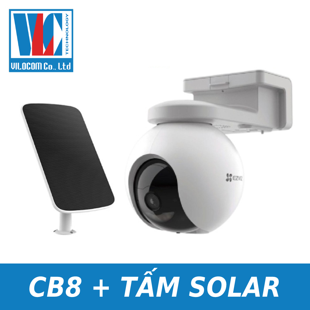 Camera Quay quét Wi-Fi pin sạc EZVIZ CB8 2K kèm tấm pin sạc năng lượng mặt trời - Hàng Chính Hãng