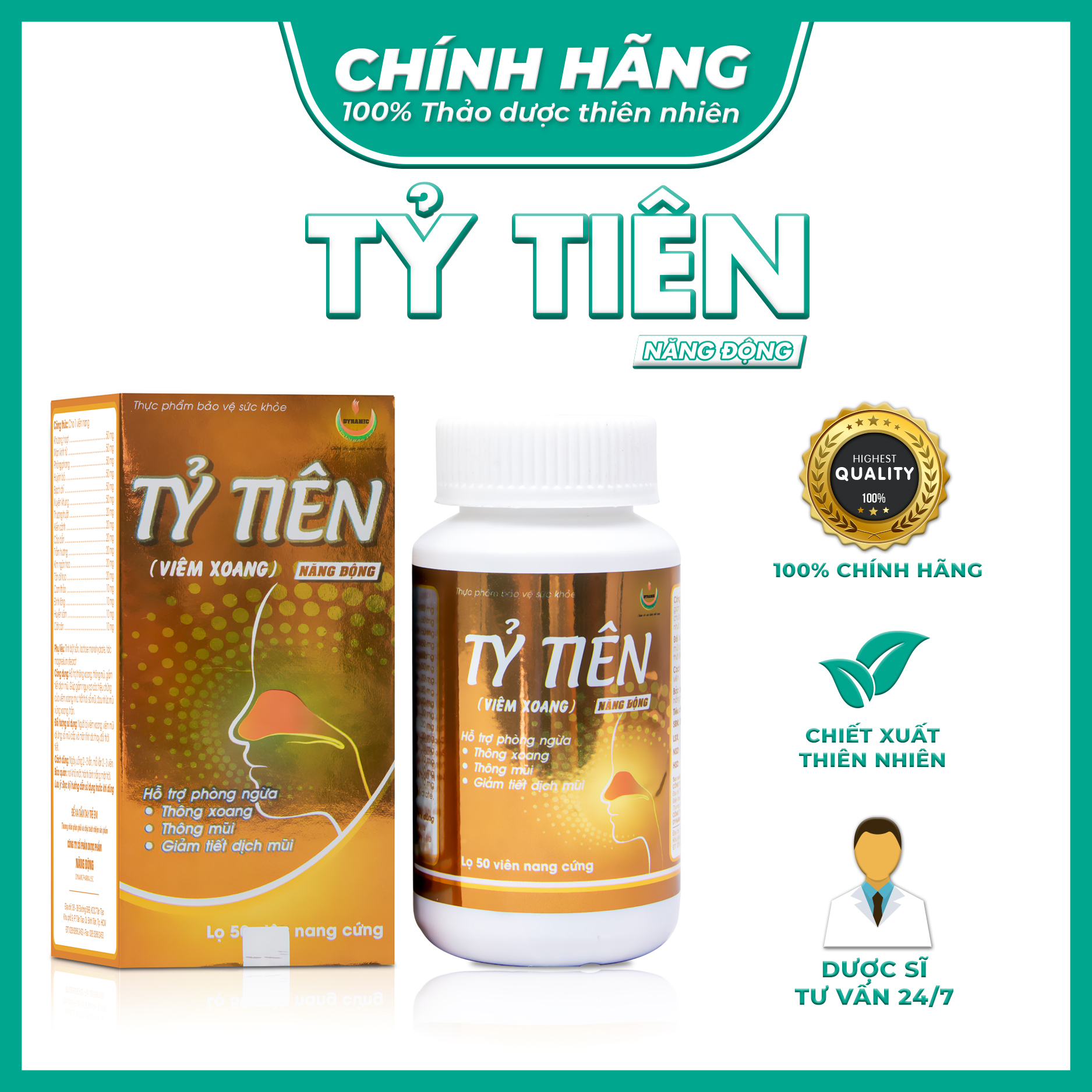 TỶ TIÊN Năng Động - NĂNG ĐỘNG - HỖ TRỢ GIẢM VIÊM XOANG