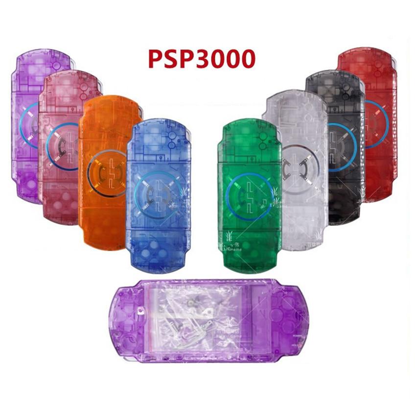 Miễn phí vận chuyển Pha Lê Màu Sắc Cho PSP3000 PSP 3000 3004 Tay Cầm Chơi Game Vỏ Thay Thế Toàn Bộ Vỏ Vỏ Có Bộ Nút Màu sắc: Xanh trong