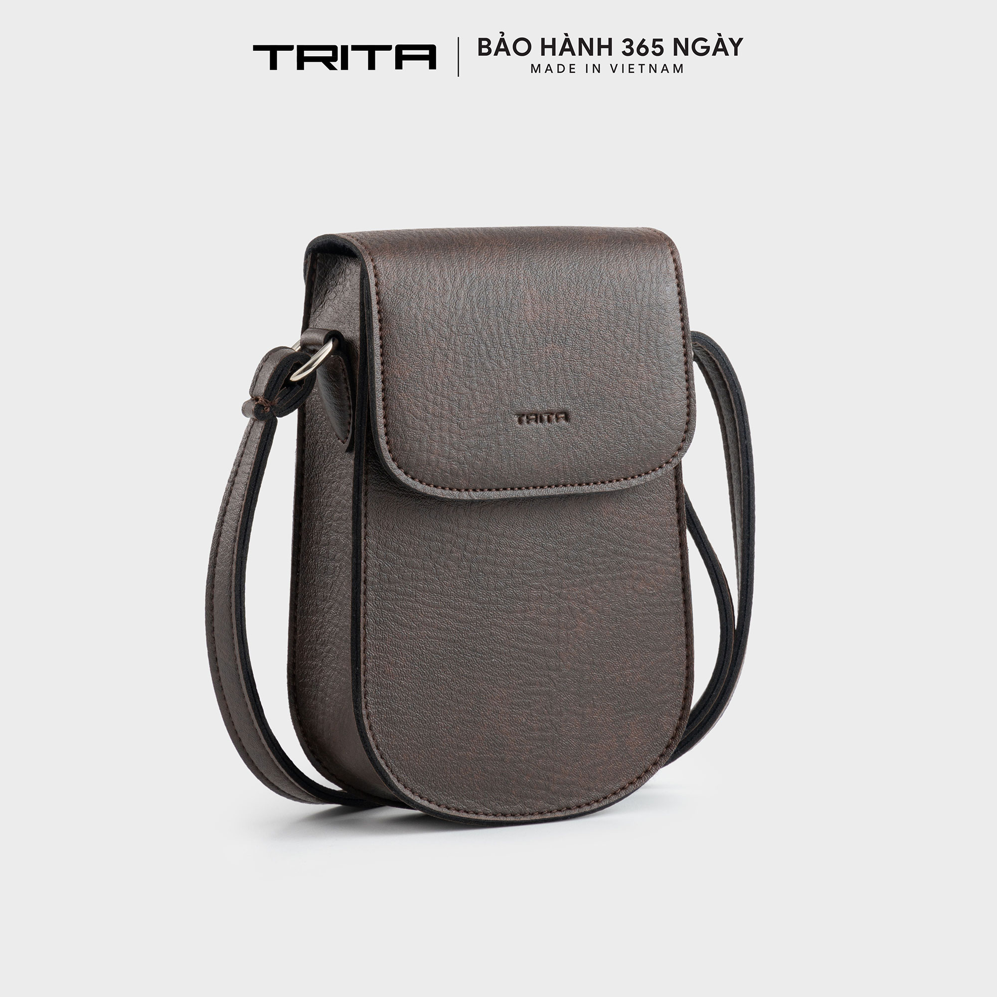 Túi Trita ( Thời trang nữ dáng đứng phong cách cổ điển - Túi đeo chéo da RHN225 )