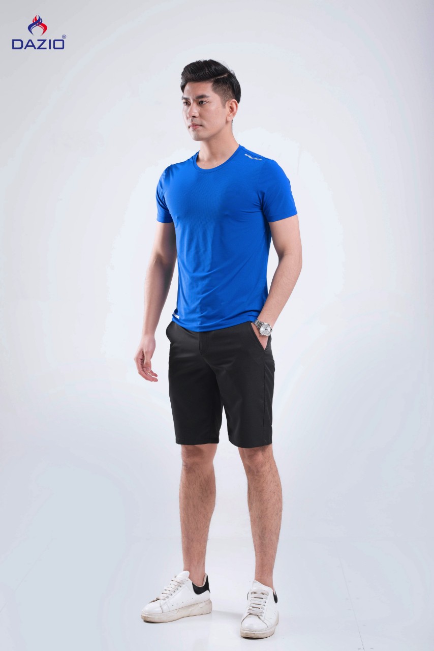 Áo thun nam DAZIO trắng mát lạnh, áo T-shirt form SlimFit C-02