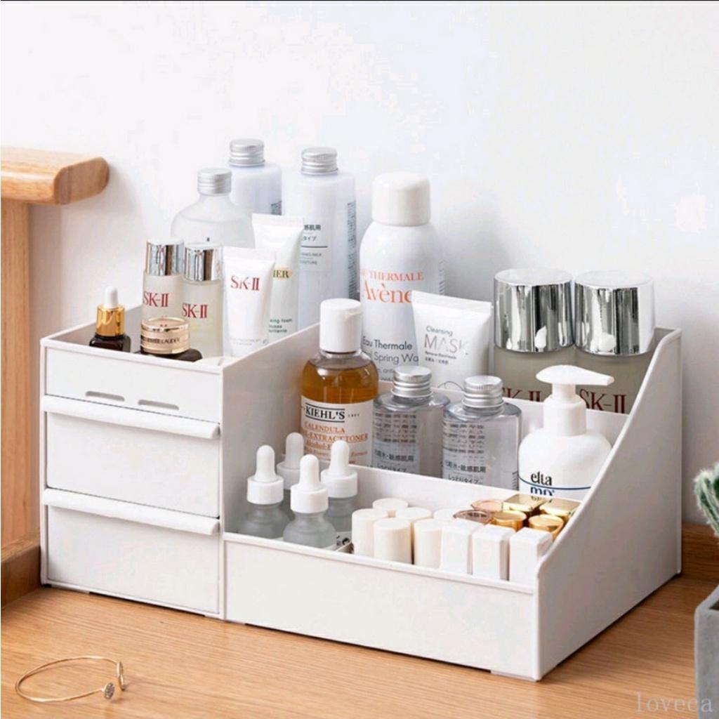 Khay Đựng Mỹ Phẩm, Đựng Đồ Trang Điểm 3 Tầng 2 Ngăn Kéo Tiện Dụng