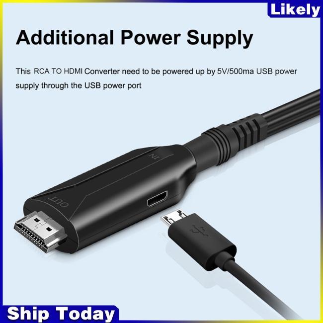 Cáp Chuyển Đổi Av Sang Hdmi 1080p 720p Cho Pc Sang Tv Set-top Box