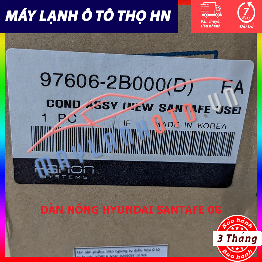 Dàn nóng Hyundai Santafe 2006 2007 2008 2009 2010 Hàng xịn Hàn Quốc 06 07 08 09 10