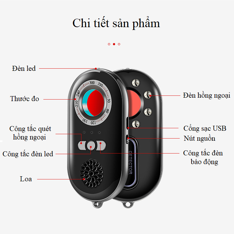 Thiết bị đa năng cao cấp hỗ trợ định vị quay lén có đèn báo tích hợp báo động chống trộm thông minh M98 ( TẶNG MÓC TREO CHÌA KHÓA KIÊM TUA VÍT MINI 3IN1 )