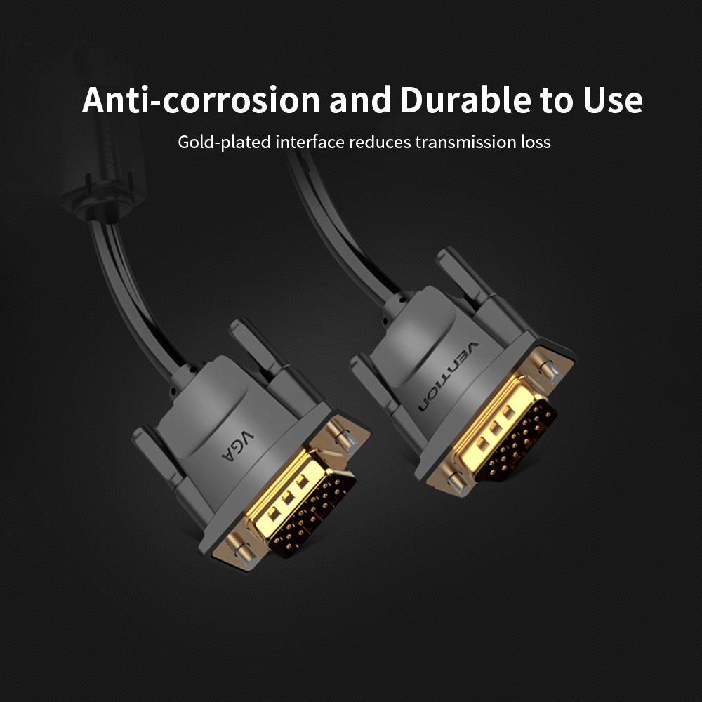 Cáp mở rộng VENTION chuyển đổi VGA sang 1080P Full HD cho máy tính xách tay Máy chiếu PC Màn hình