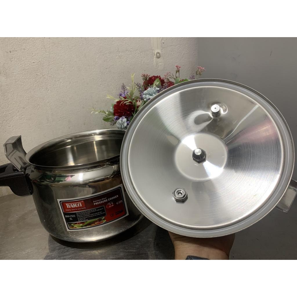 Nồi áp suất Inox cao cấp 304 Tianxi BM-CS22 / 5.0 Lít (Sử dụng được bếp điện từ)
