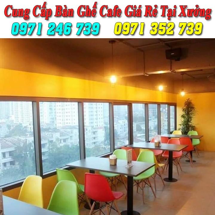 Ghế nhựa chân gỗ - ghế cafe -
