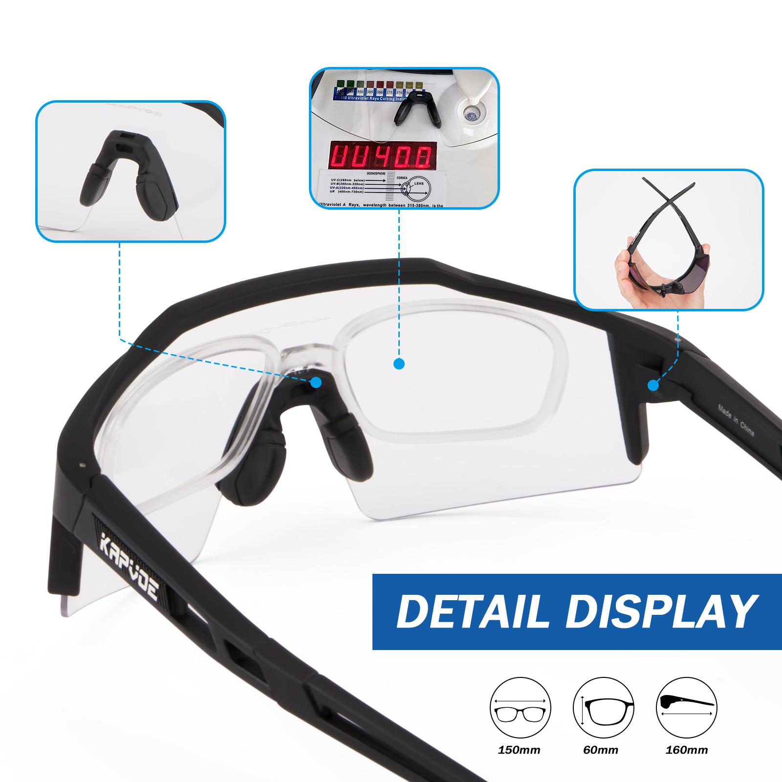 UV400 Thể Thao Kính Mắt Xe Đạp Thể Thao Kính Đi Xe Đạp Ngoài Trời Kính Đi Xe Đạp Nam Kính Mát Đi Xe Đạp MTB Kính Mát 1 Tròng Kính Color: 06 Lenses Color: 4 Lens