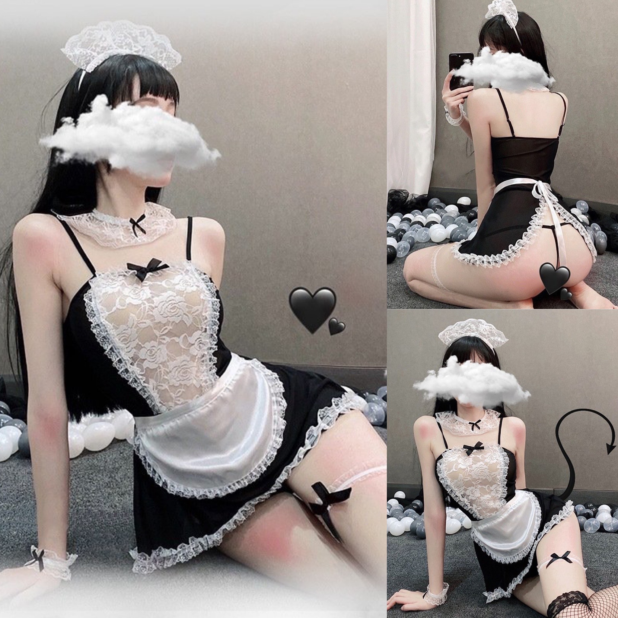 Váy ngủ Cosplay sexy cô tiên đeo tạp dề quyến rũ