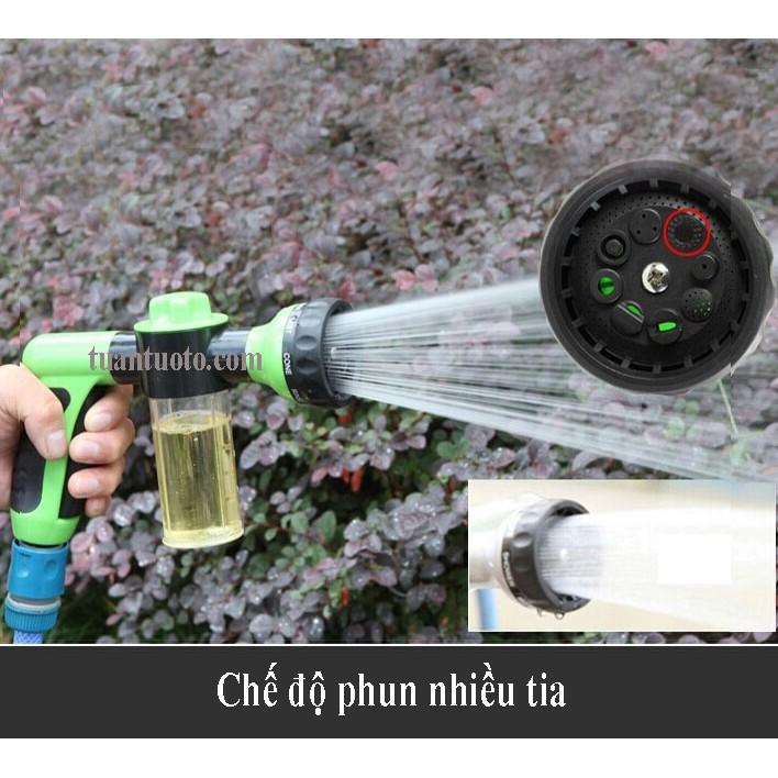 Vòi xịt rửa xe đa năng có bình chứa dung dịch