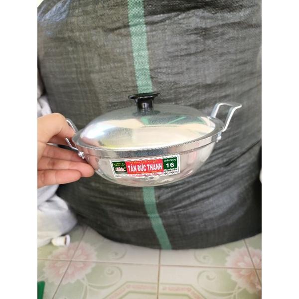 Chảo nhôm bầu chiên xào có nắp