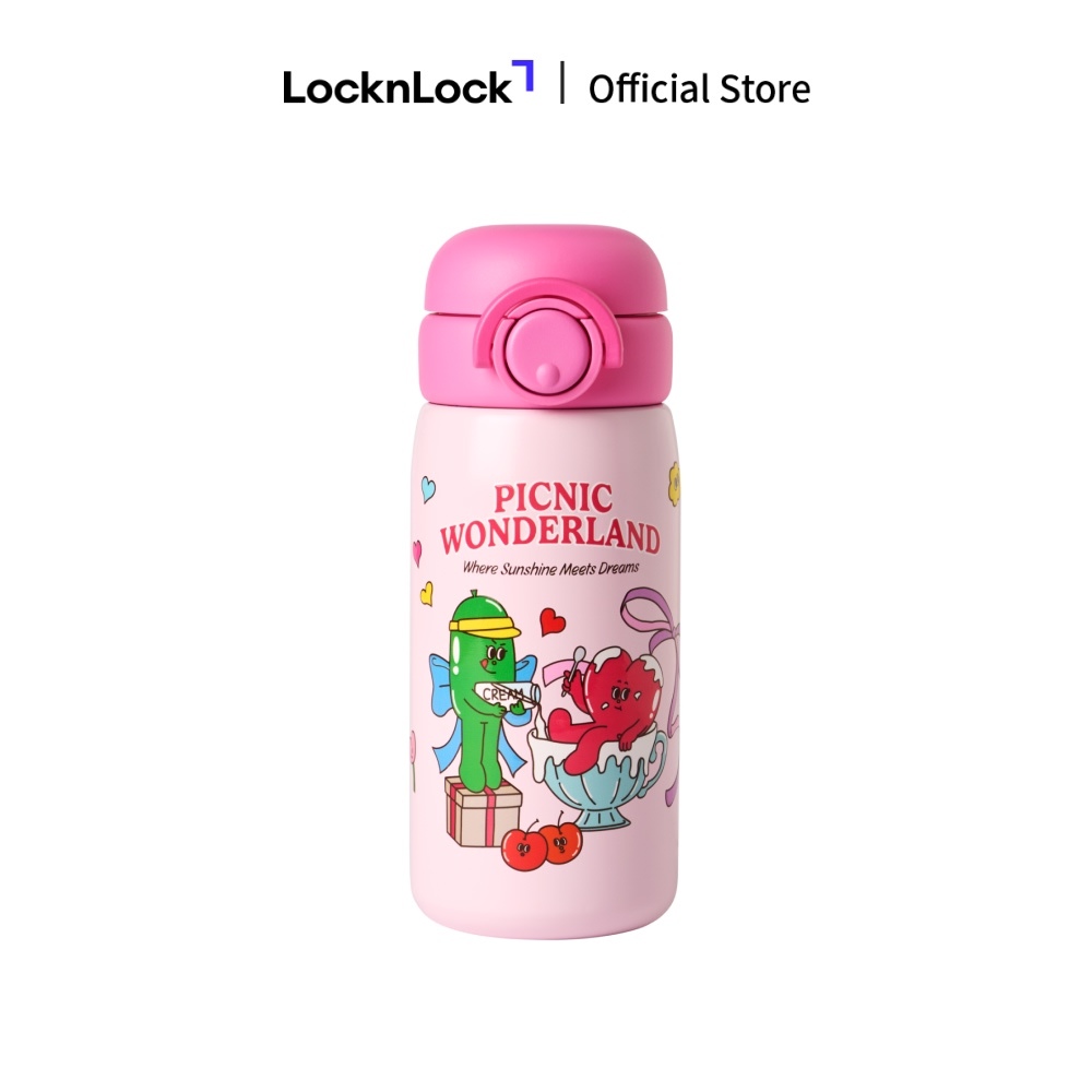 Bình giữ nhiệt LocknLock inox STS316L 380ml cho bé Balloon Friends School Fit Tumbler LHC3384 - Hàng Chính Hãng - JoyMall