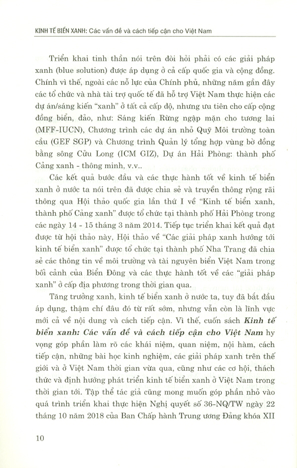 Kinh Tế Biển Xanh Các Vấn Đề Và Cách Tiếp Cận Cho Việt Nam (Sách tham khảo)