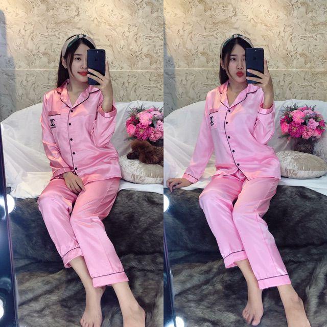 Bộ Pijama lụa mịn tay dài quần dài siêu sang