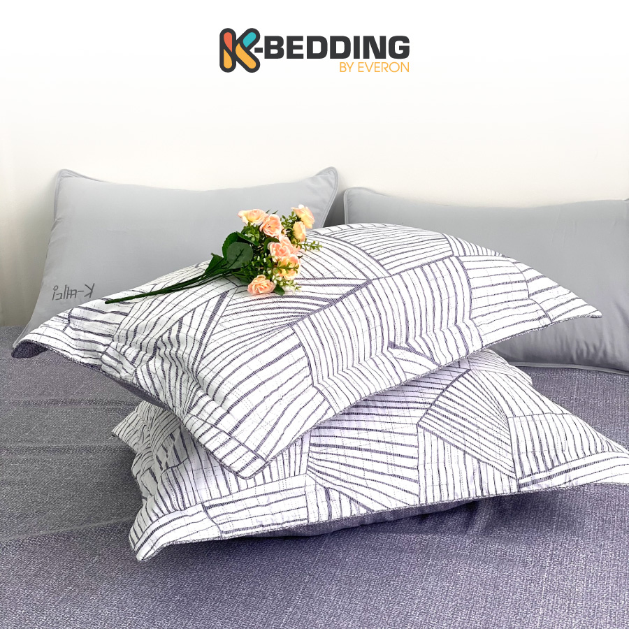 Cặp Vỏ Gối Nằm K - Bedding Microtencel Họa Tiết 4565Cm - Kmtp112