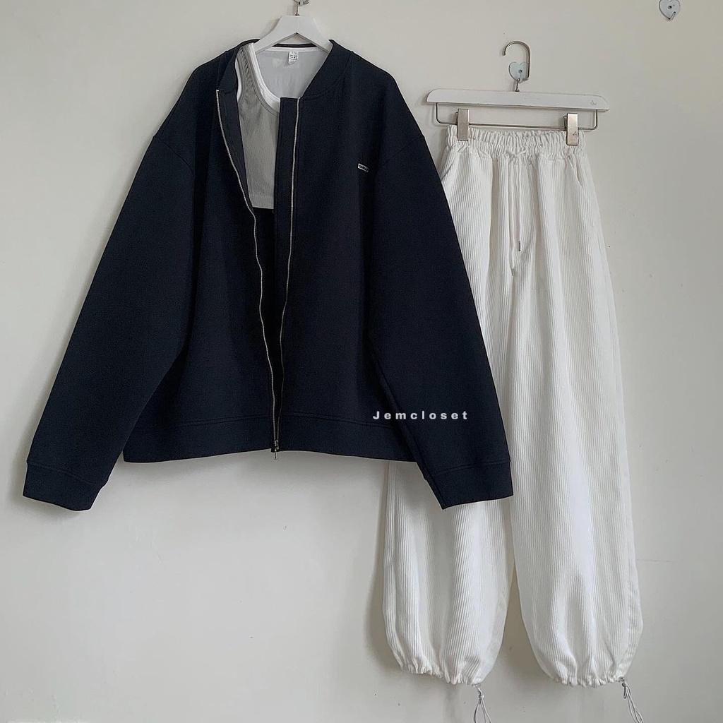 Quần Jogger Nữ Quần Thể Thao Phong Cách GOUS OFFICIAL Chất Nhung Gân Dây Rút Ống Thỏa Mái MEWA - 2721