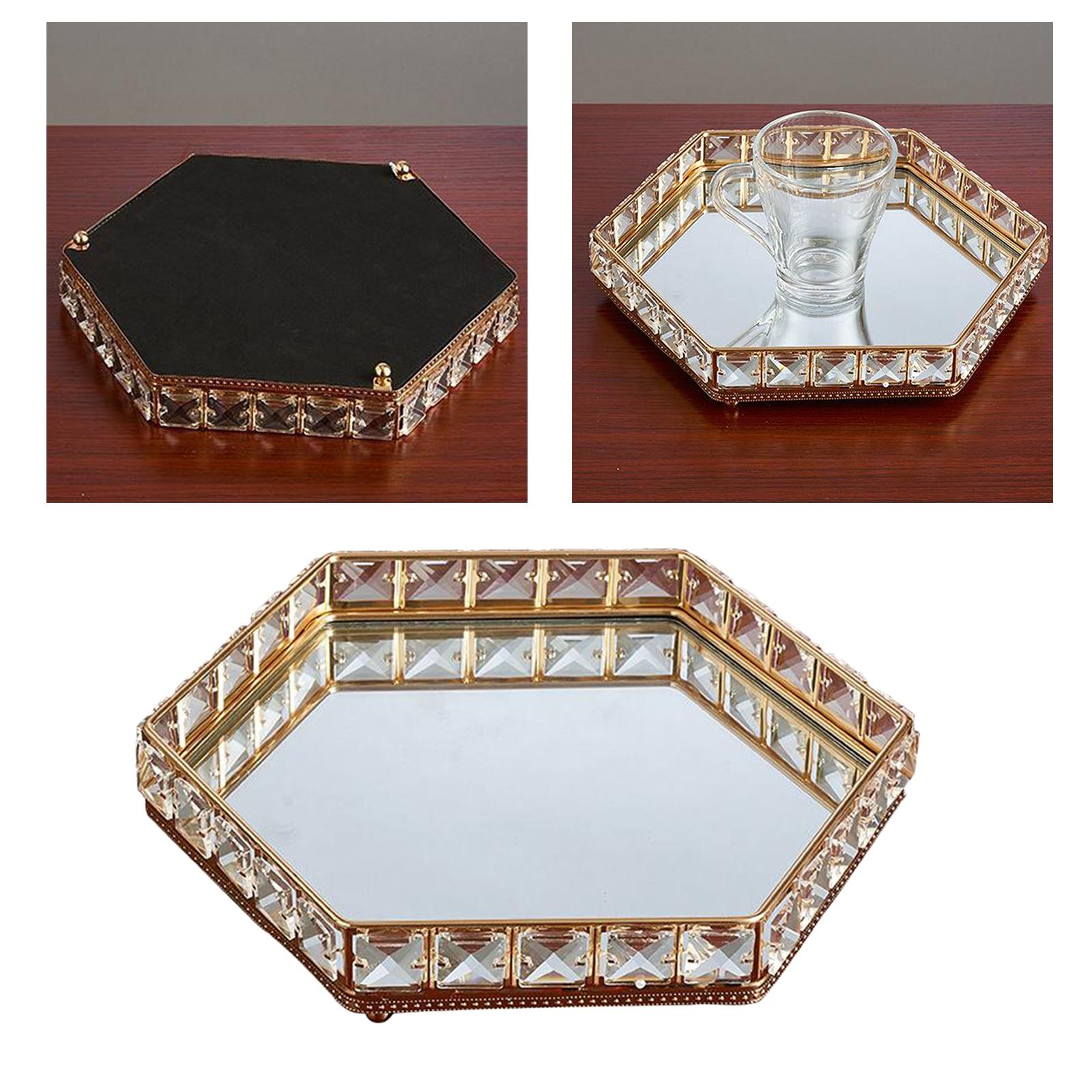 Bathroom Vanity Tray, Decorative Tray, Mirror Tray, Perfume Collection Tray, Candle Tealight Tray, Dresser Organizer 28cm