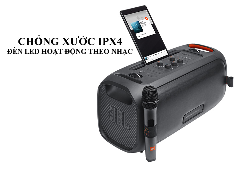 Loa Bluetooth JBL PartyBox On The Go 100W (Tặng kèm 2 Micro không dây) - Hàng Chính Hãng