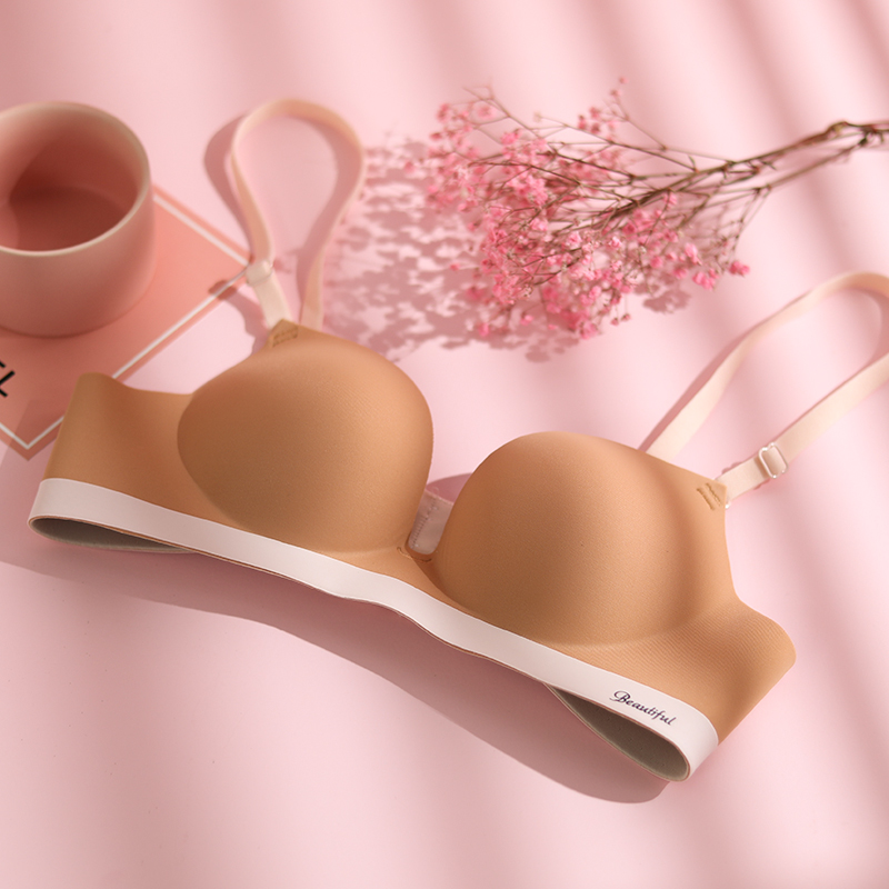 Áo Lót Nữ Đúc Su Không Gọng Nâng Ngực Chất Mịn Cao Cấp B453 - Rêu ghi - 34/75B