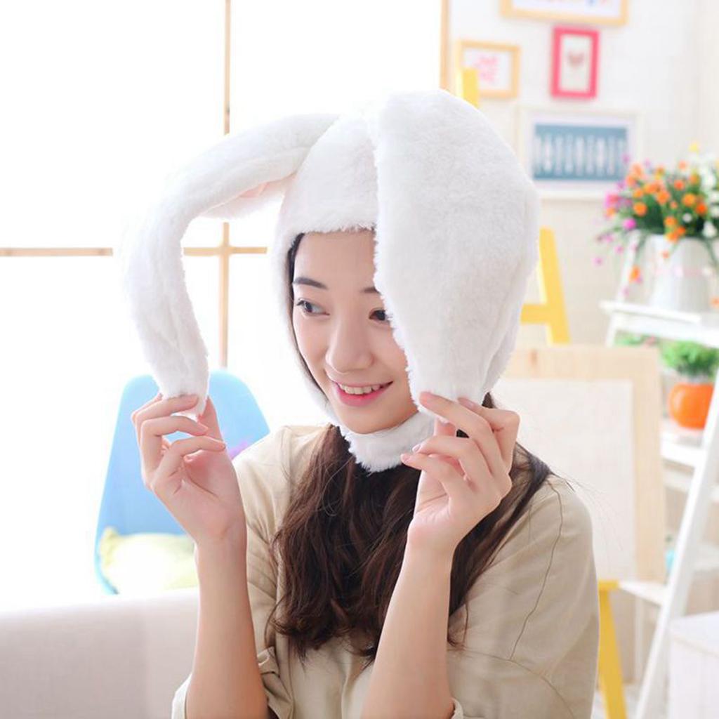 Plush Fun Long Ears Plush Cartoon Rabbit Animal Hat Party Costume Fancy Dress Holiday Photo Prop