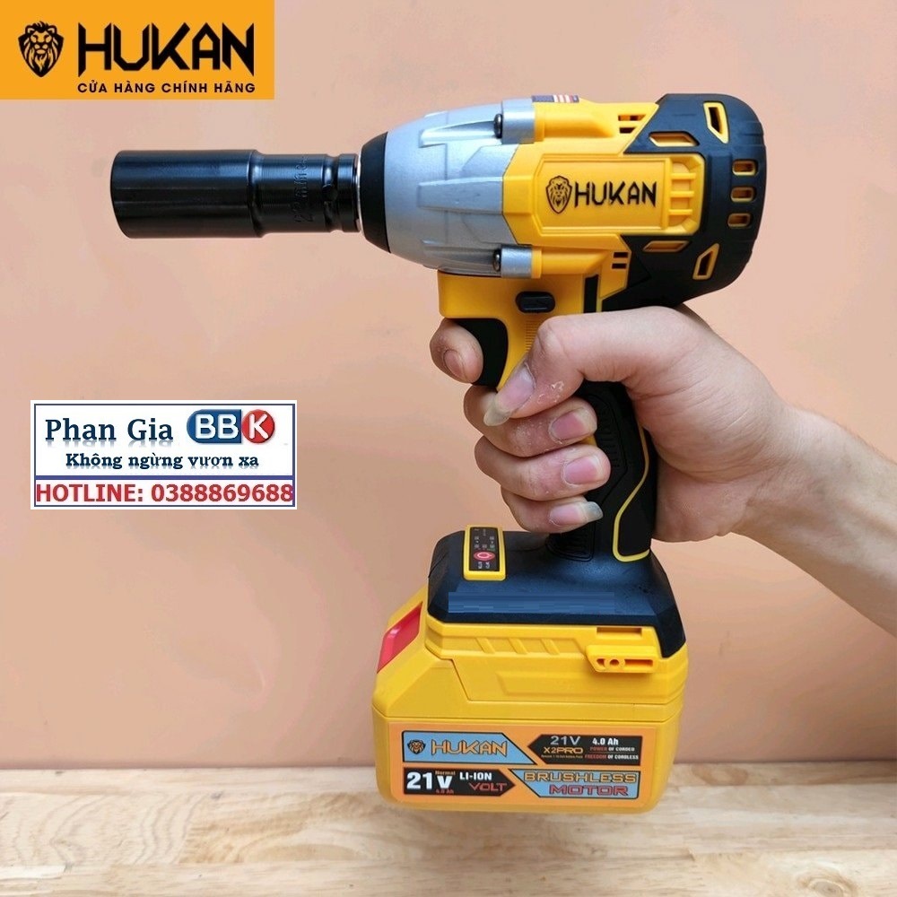 Hình ảnh Máy siết bulong Hukan X2 Pro 21V Không chổi than tặng bộ mũi khoan